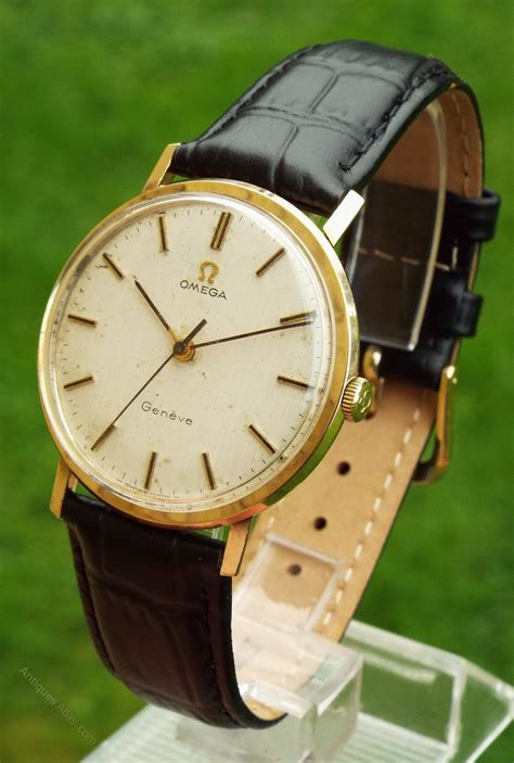 omega gold and silver watch mens|omega 9ct gold men's watch.